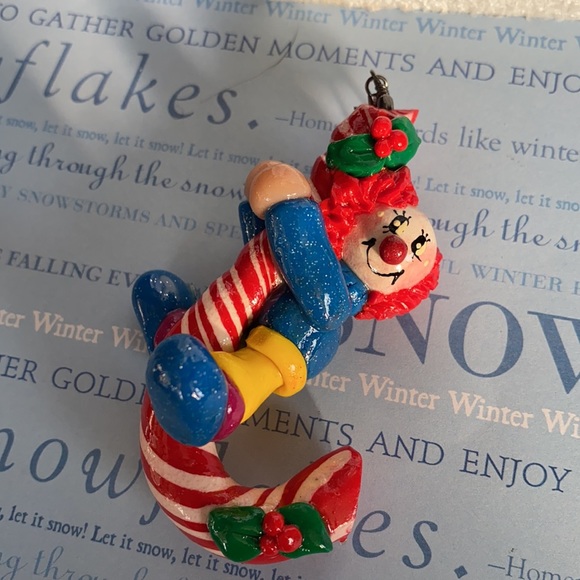 Handcrafted; Clown; Candy Cane; Ornament - Picture 7 of 7